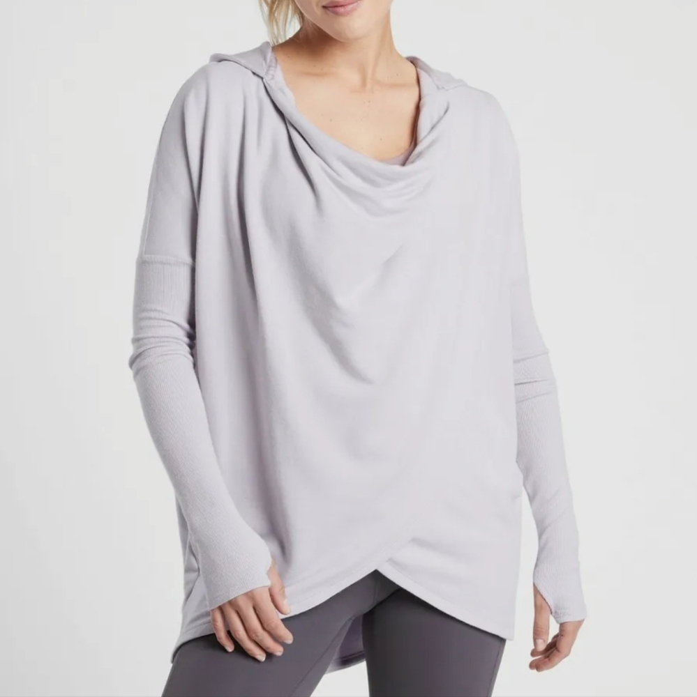 Athleta Purana Wrap Sweatshirt, Twilight Lilac